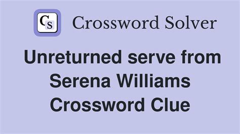 Unreturned serve is a crossword puzzle clue that we have spotted over 20 times. . Unreturned serve crossword clue